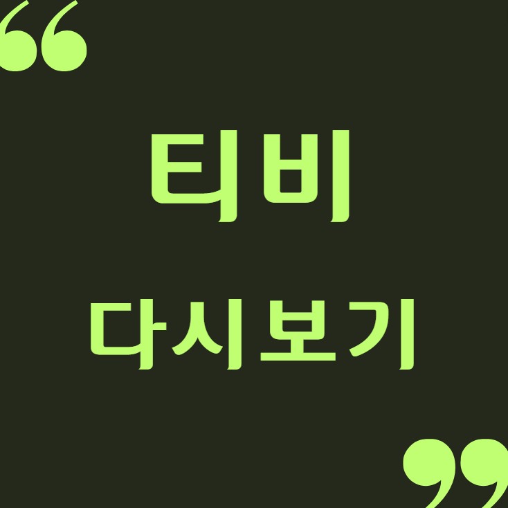 티비 다시보기 : 예능, 교양, 정보