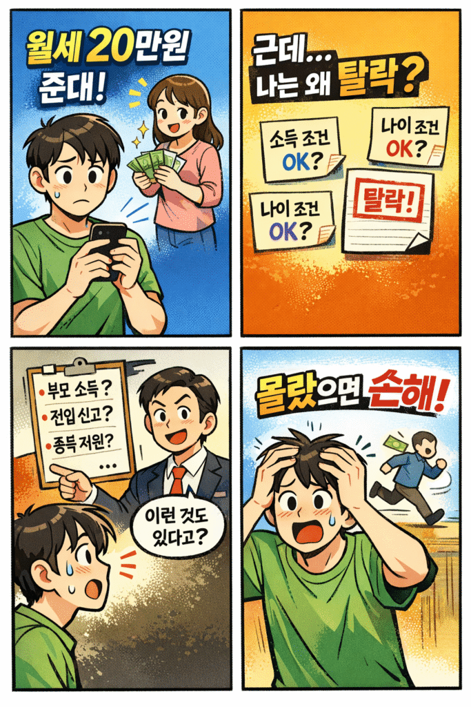 나도 월세 20만원 받을 수 있나?(청년월세 지원금) 나도 월세 20만원 받을 수 있나?(청년월세 지원금)